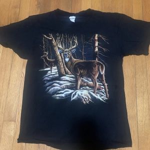 Vintage deer wilderness shirt. Made in the USA size Large